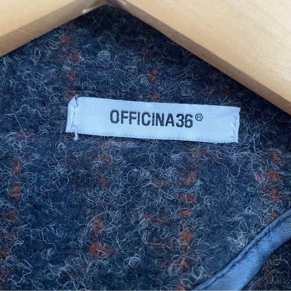 Officina 36 Blazer Wool Blend Jacket Sports Coat Blue Rust Stripes Men’s Size 48 - Picture 4 of 12